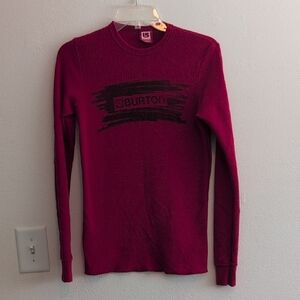 2/$20 Burton Red Crewneck Top Y2K Snowboard